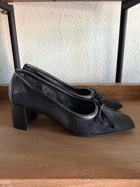 SCHUTZ Arissa squared-toe block heel mesh pumps 8.5